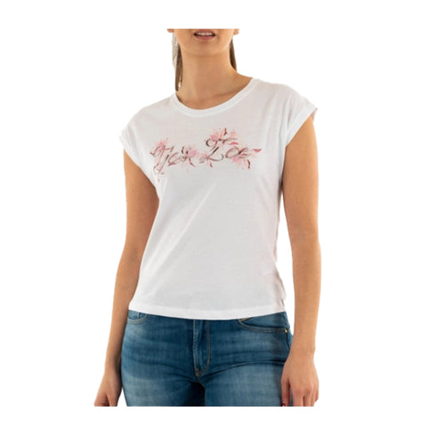 Yes Zee T-shirt T-shirt Donna stampa logo strass S - Francavilla Moda
